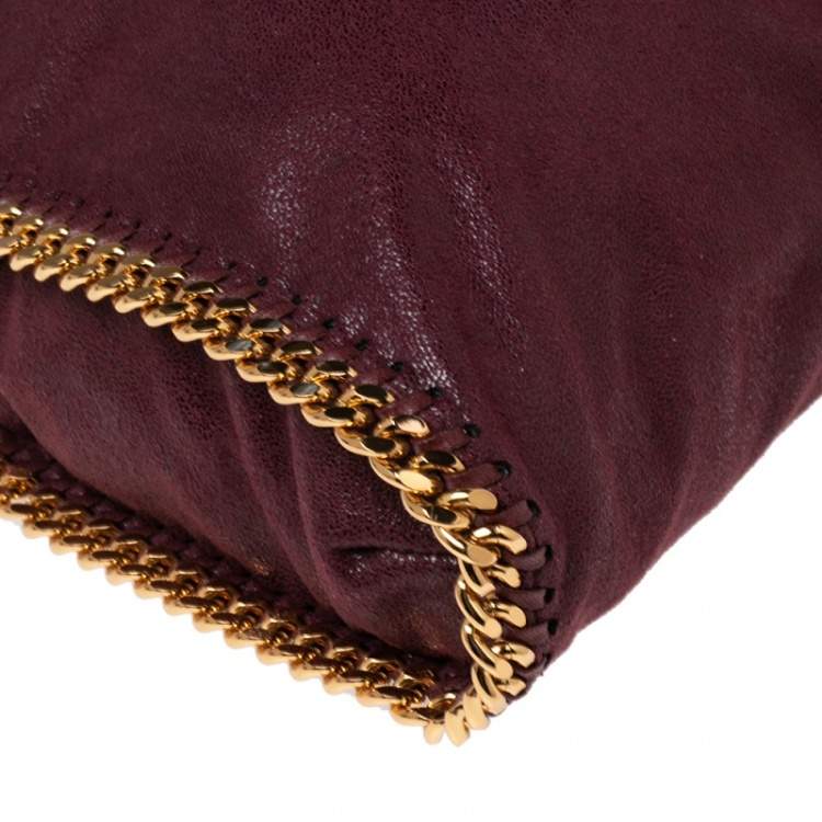 مملوكة مسبقًا Stella McCartney Burgundy Faux Leather Small Falabella Tote