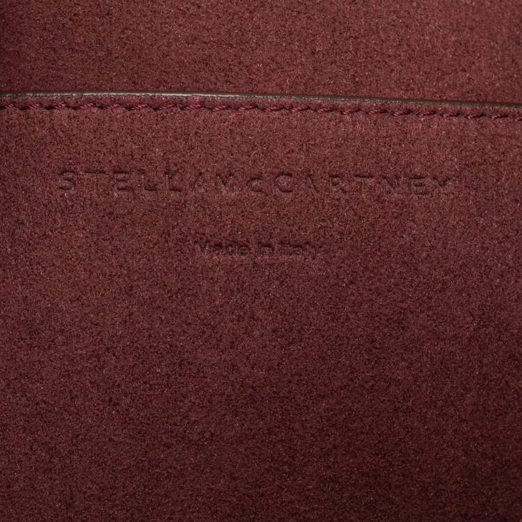 Pre Owned Stella McCartney Brown Faux Leather Stella Logo Crossbody Bag