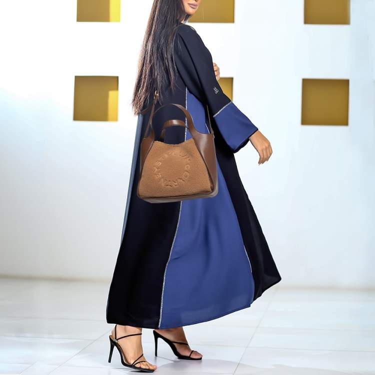 مملوكة مسبقًا Stella McCartney Brown/Beige Shearling and Leather Teddy Logo Tote