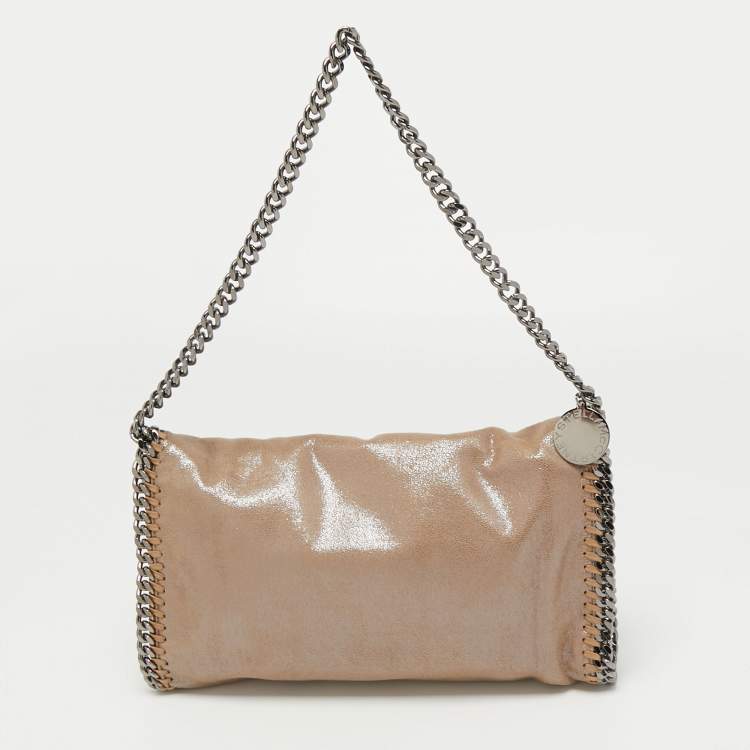 Pre Owned Stella McCartney Beige Faux Suede Falabella Clutch