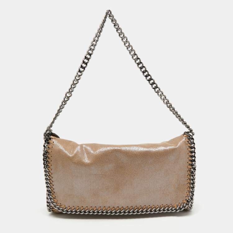 Pre Owned Stella McCartney Beige Faux Suede Falabella Clutch