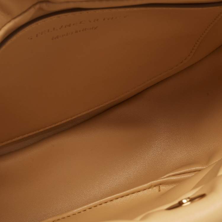 Pre Owned Stella McCartney Beige Faux Leather Small Puffy Shoulder Bag