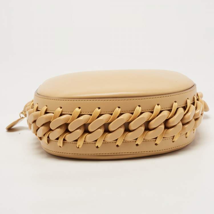 Pre Owned Stella McCartney Beige Faux Leather Small Puffy Shoulder Bag