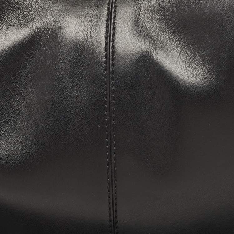 Pre Owned Stella McCartney Black Faux Leather Medium Frayme Shoulder Bag