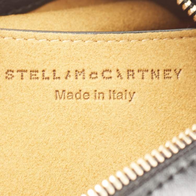 Pre Owned Stella McCartney Black Faux Leather Medium Frayme Shoulder Bag