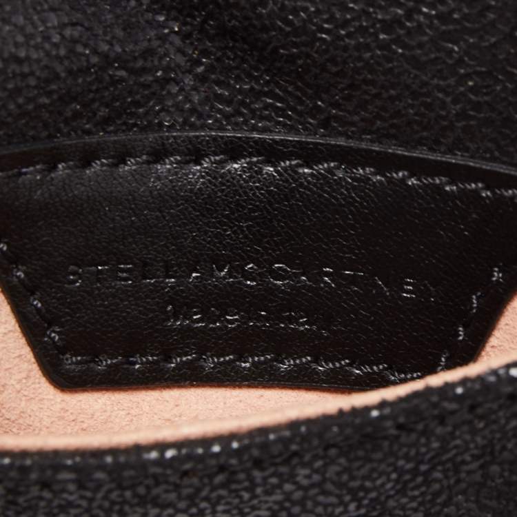 Pre Owned Stella McCartney Black Faux Leather Falabella Phone Crossbody Bag