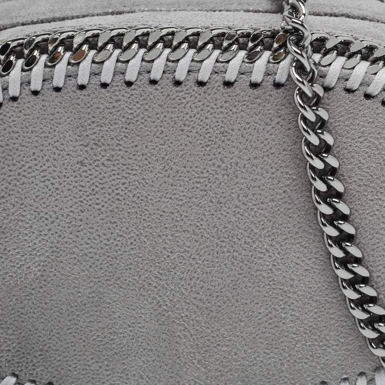 مملوكة مسبقًا Stella McCartney Grey Faux Suede Oval Falabella Crossbody Bag