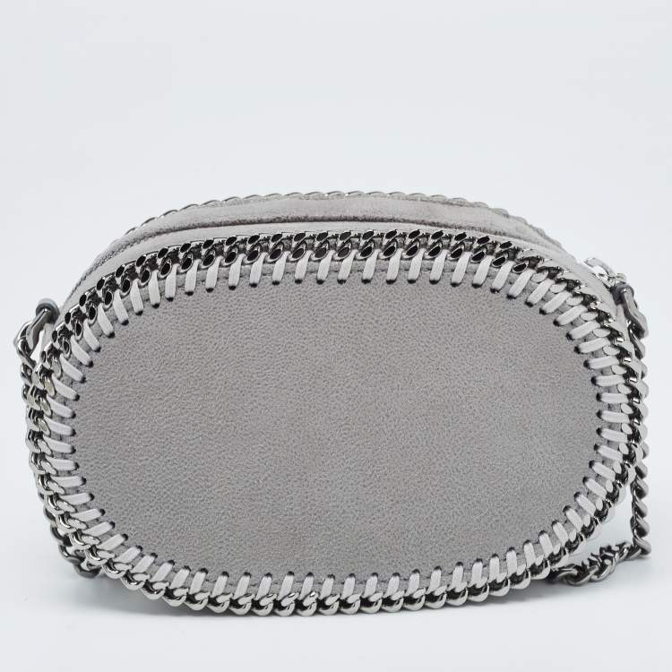 مملوكة مسبقًا Stella McCartney Grey Faux Suede Oval Falabella Crossbody Bag