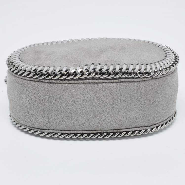 مملوكة مسبقًا Stella McCartney Grey Faux Suede Oval Falabella Crossbody Bag