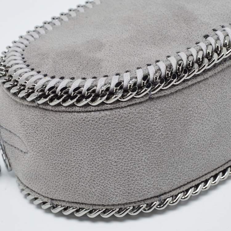 مملوكة مسبقًا Stella McCartney Grey Faux Suede Oval Falabella Crossbody Bag