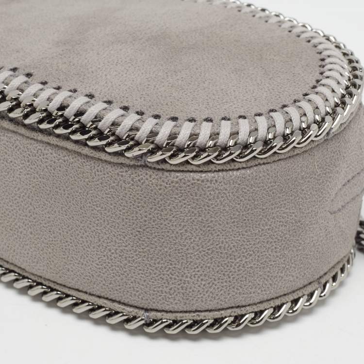 مملوكة مسبقًا Stella McCartney Grey Faux Suede Oval Falabella Crossbody Bag