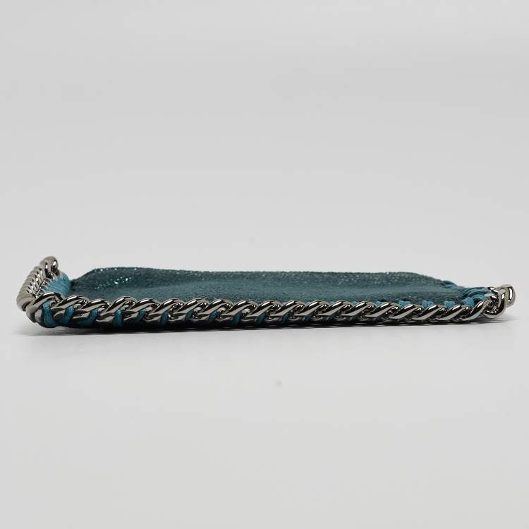 Pre Owned Stella McCartney Green Faux Falabella Zip Card Holder