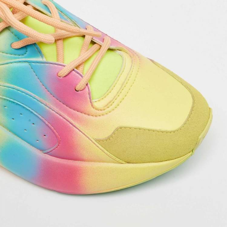 Pre Owned Stella McCartney Faux Leather Eclypse Lace Up Sneakers Size 39