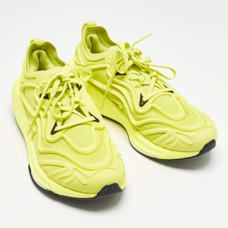 Pre Owned Stella McCartney x Adidas Neon Yellow Mesh Ultra Boost 23 Shock Slime Sneakers Size 38