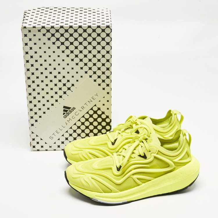 Pre Owned Stella McCartney x Adidas Neon Yellow Mesh Ultra Boost 23 Shock Slime Sneakers Size 38