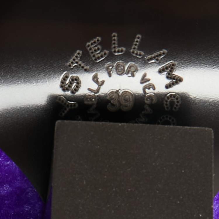 Pre Owned Stella McCartney Purple Velvet Velour Knee Length Boots Size 39