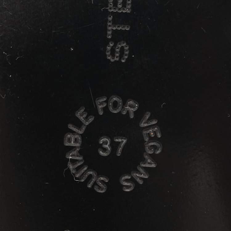 Pre Owned Stella McCartney Orange Faux Leather Falabella Soft Ballet Flats Size 37