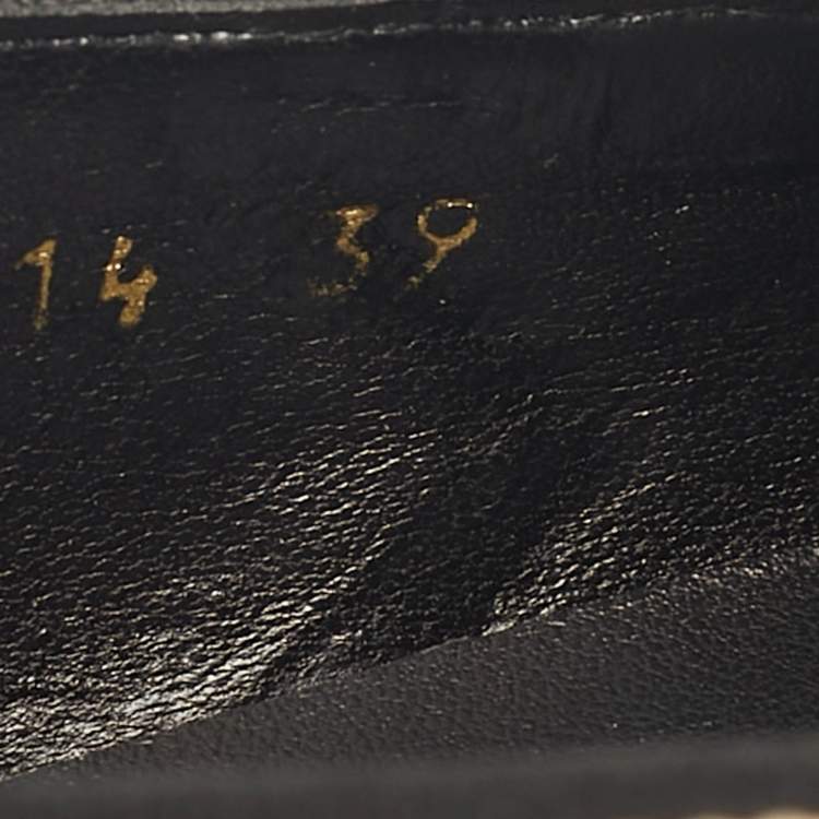 Pre Owned Stella McCartney Beige Faux Leather and Glitter Binx Star Platform Slip On Sneakers Size 39