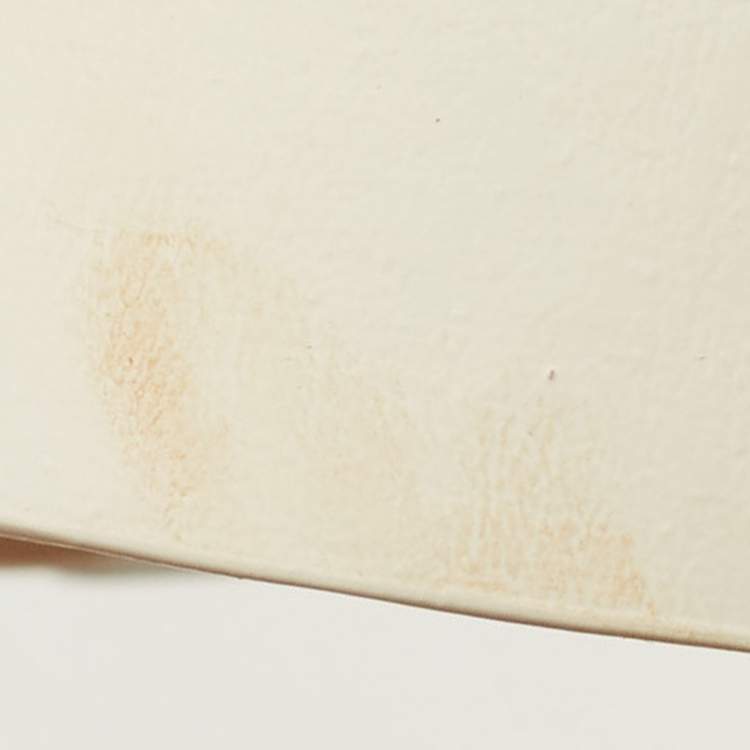 Pre Owned Stella McCartney Elyse Size 38 White Leather Ed Curtis Edition Wedge Ankle Strap Sandals