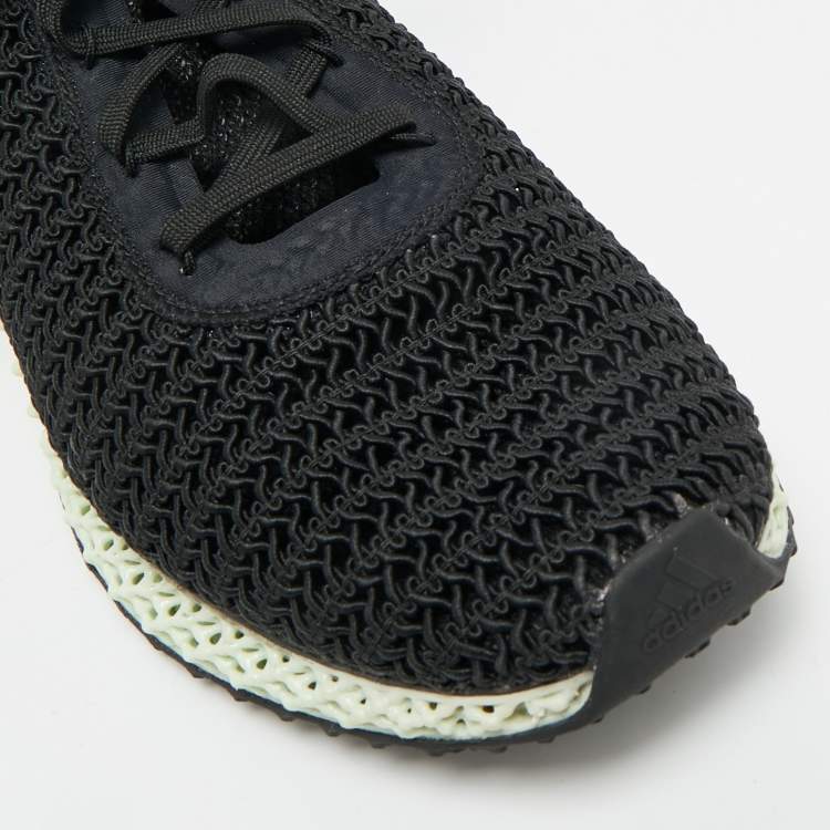 Pre Owned Stella McCartney adidas Alphaedge 4D Size 40.5 Black Knit Fabric Lace Up Sneakers