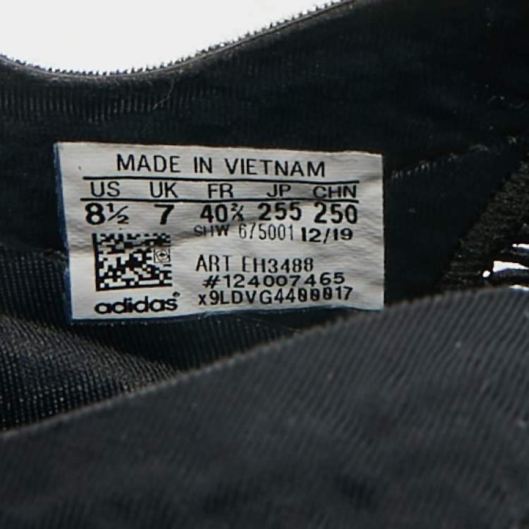 Pre Owned Stella McCartney adidas Alphaedge 4D Size 40.5 Black Knit Fabric Lace Up Sneakers