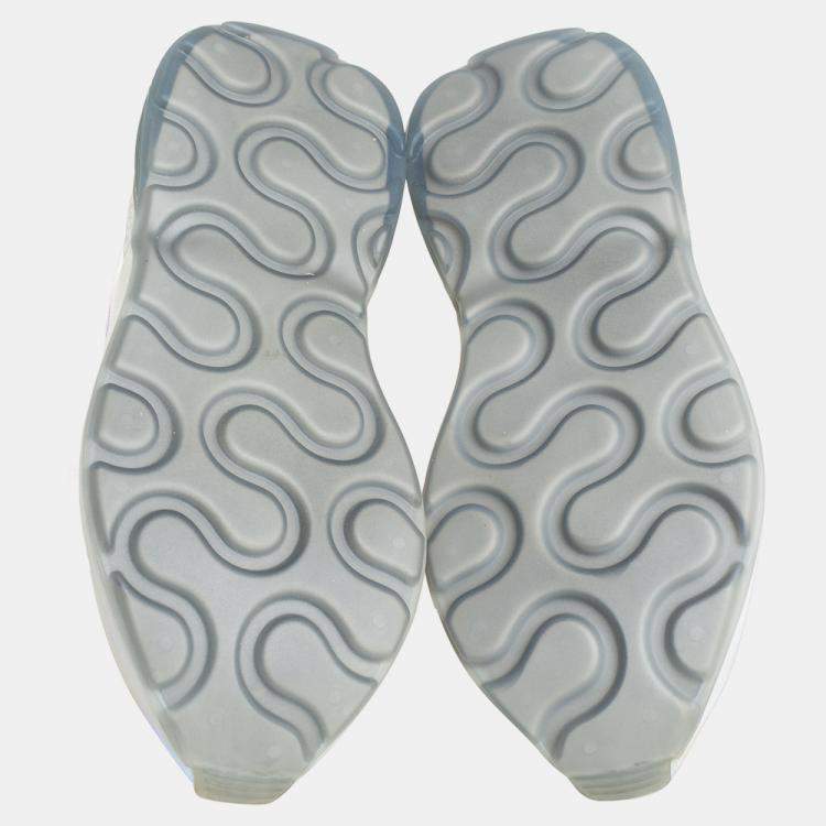Pre Owned Stella McCartney Multicolor Holographic  Faux Leather Velcro Strap Sneakers Size 39