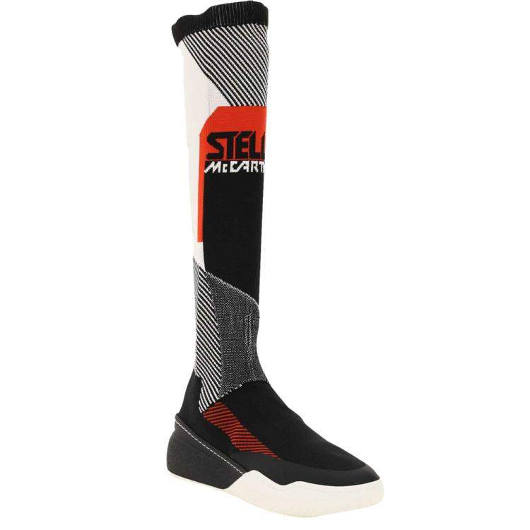 مملوكة مسبقًا Stella McCartney Multi Rubber Fabric Loop Sock Sneakers Size IT 36