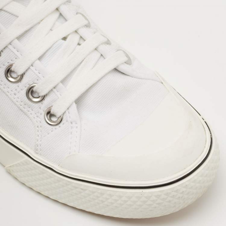 Pre Owned Stella McCartney White Canvas High Top Sneakers Size 40