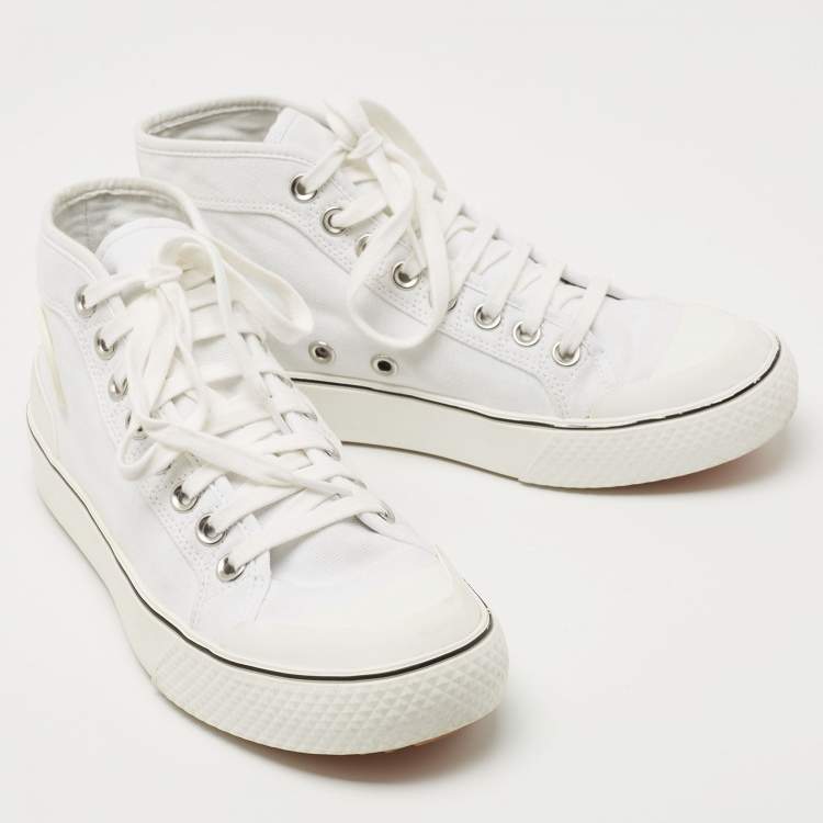 Pre Owned Stella McCartney White Canvas High Top Sneakers Size 40