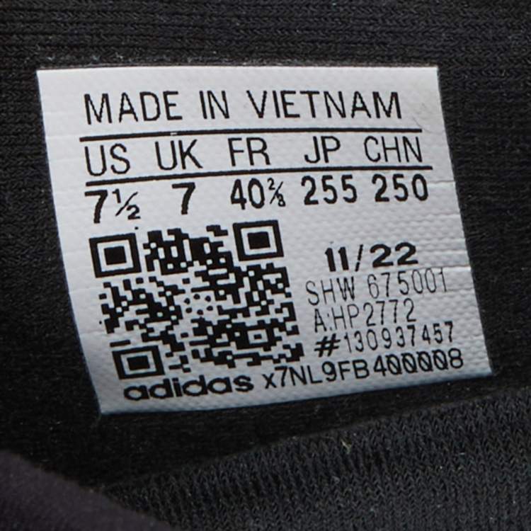 Pre Owned Stella McCartney x Adidas Black Canvas Logo Slip on Sneakers Size 40.5