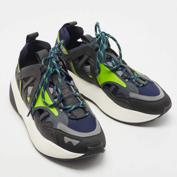 Pre Owned Stella McCartney Tricolor Rubber and Fabric Eclypse Sneakers Size 41