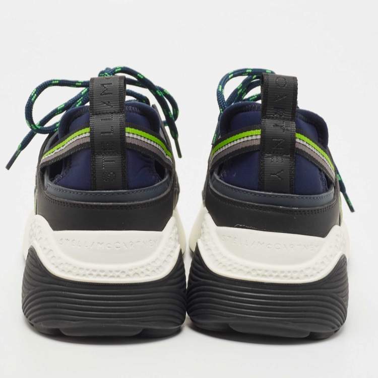 Pre Owned Stella McCartney Tricolor Rubber and Fabric Eclypse Sneakers Size 41