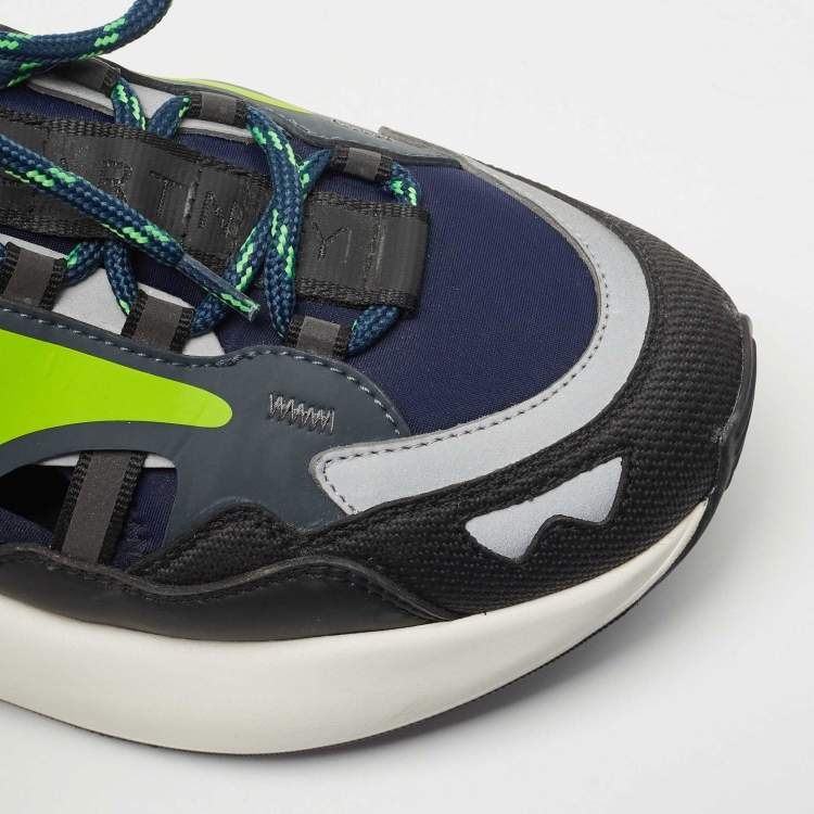 Pre Owned Stella McCartney Tricolor Rubber and Fabric Eclypse Sneakers Size 41