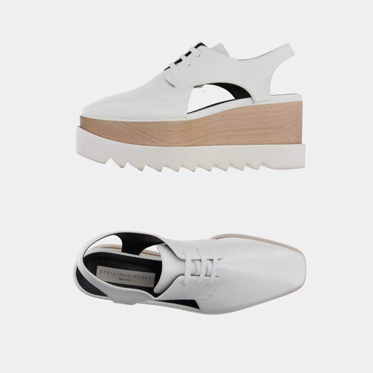 Pre Owned Stella McCartney Faux Leather Platform Derby Size 41