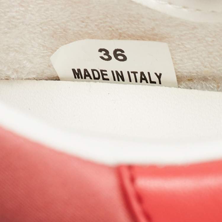 Pre Owned Stella McCartney Tricolor Faux Suede and Fabric Loop Sneakers Size 36