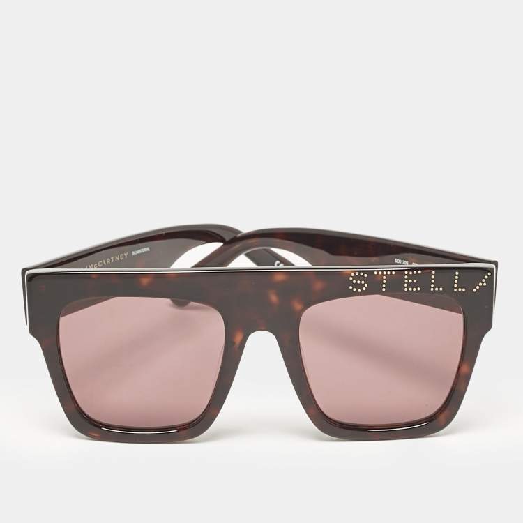 Pre Owned Stella McCartney Havana Brown SC0170S Square Sunglasses