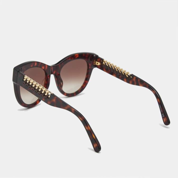Pre Owned Stella McCartney Tortoise Brown Gradient SC0064S Cat Eye  Sunglasses