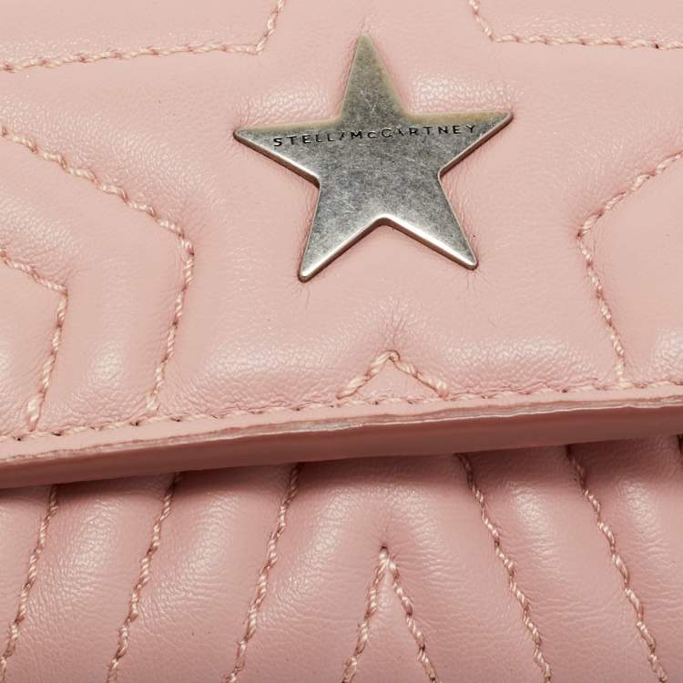 Pre Owned Stella McCartney Stella Star Key Holder Pink Faux Leather