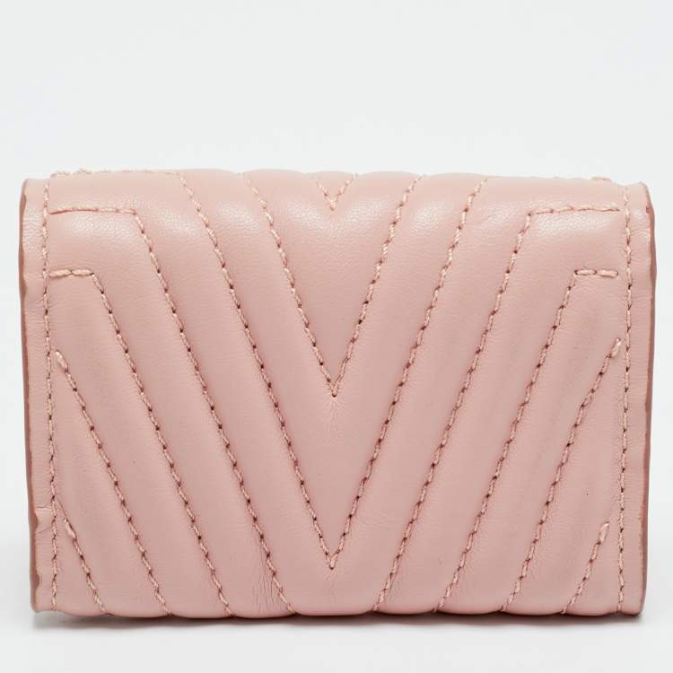 Pre Owned Stella McCartney Stella Star Key Holder Pink Faux Leather