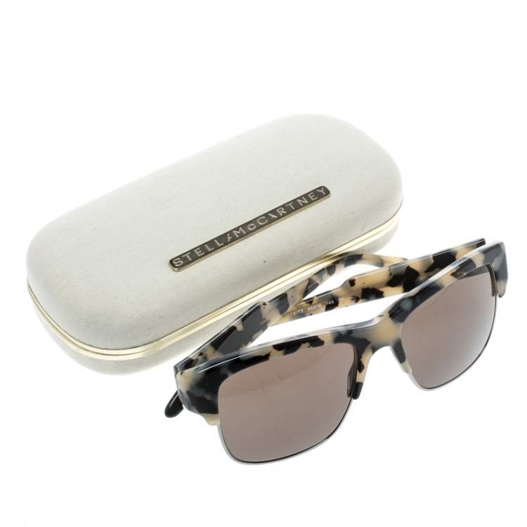 Pre Owned Stella McCartney Grey Tortoise/Black SM4044 Wayfarer Sunglasses