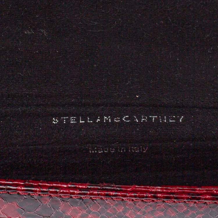 Pre Owned Stella McCartney Red Python Print Faux Leather Falabella iPad Holder
