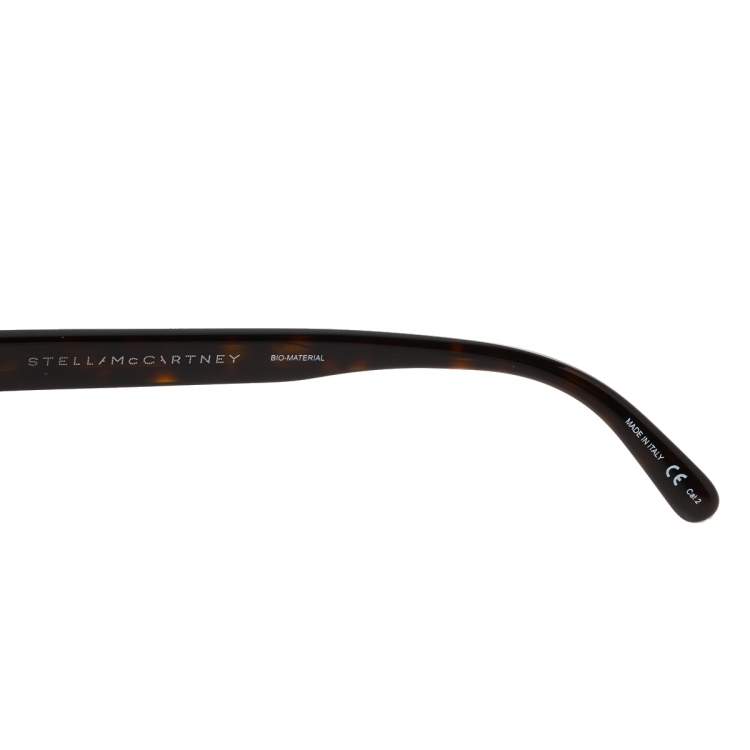 Pre Owned Stella McCartney Brown Tortoise/Blue SC0148S Shield Sunglasses
