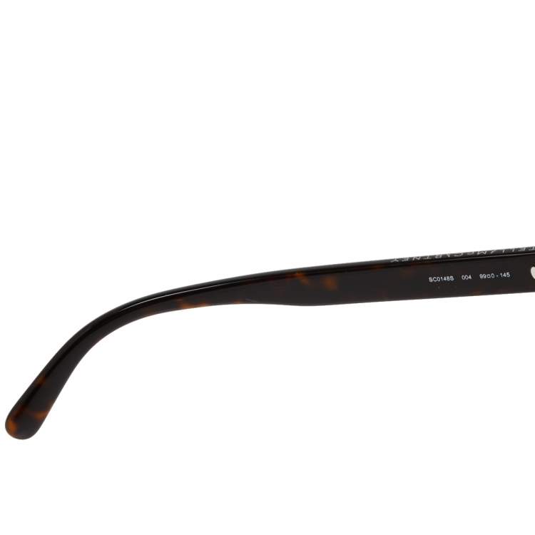 Pre Owned Stella McCartney Brown Tortoise/Blue SC0148S Shield Sunglasses