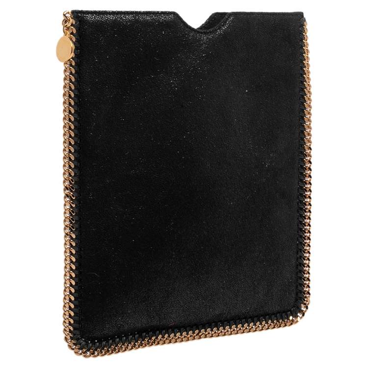 Pre Owned Stella McCartney Black Faux Leather Falabella iPad Case