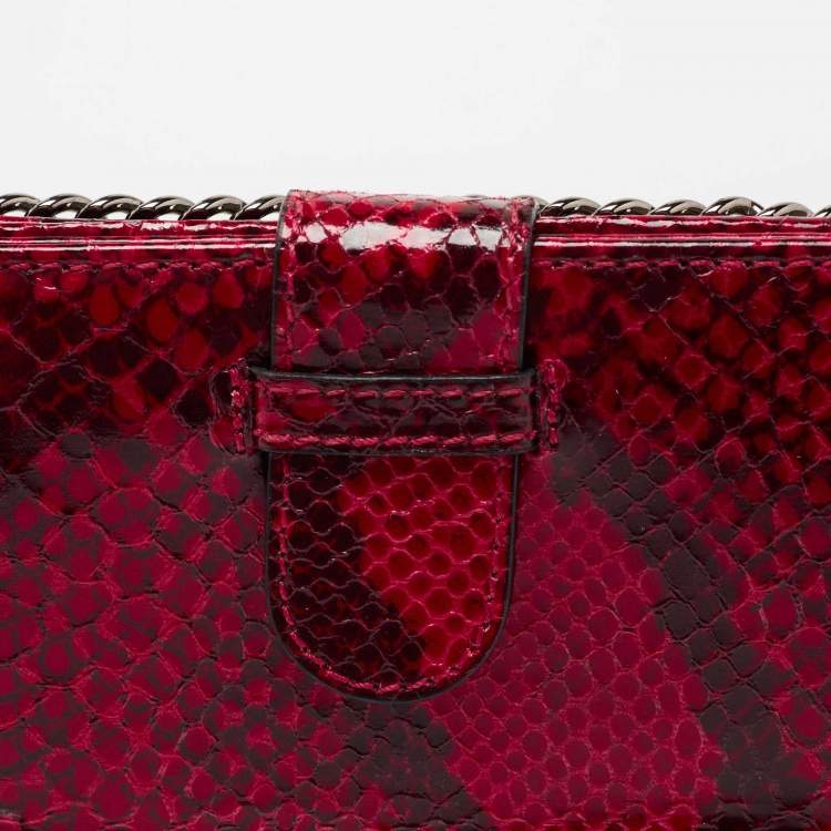 Pre Owned Stella McCartney Red Faux Python Leather Falabella iPad 2 Case Holder