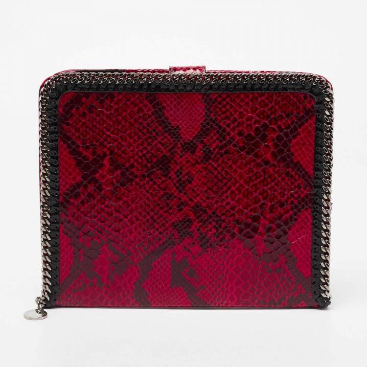 Pre Owned Stella McCartney Red Faux Python Leather Falabella iPad 2 Case Holder