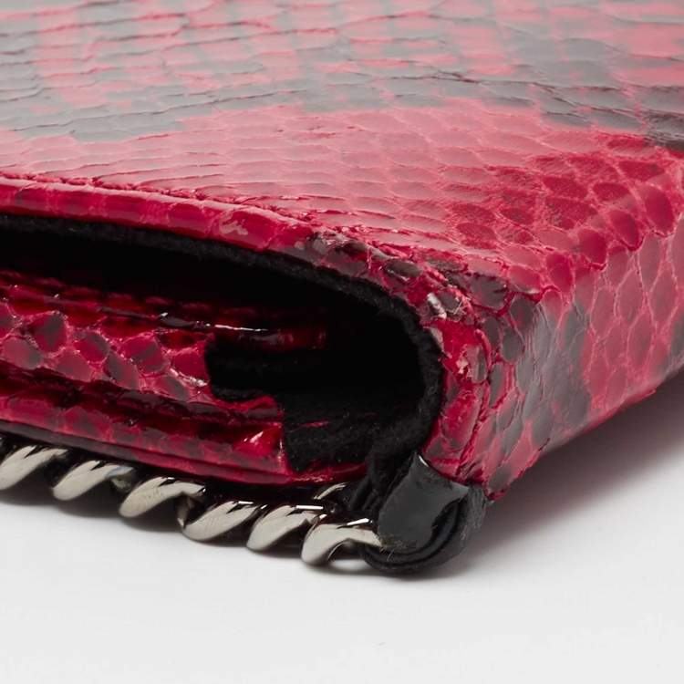 Pre Owned Stella McCartney Red Faux Python Leather Falabella iPad 2 Case Holder