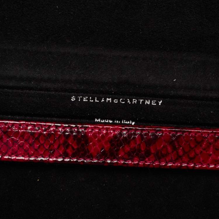 Pre Owned Stella McCartney Red Faux Python Leather Falabella iPad 2 Case Holder