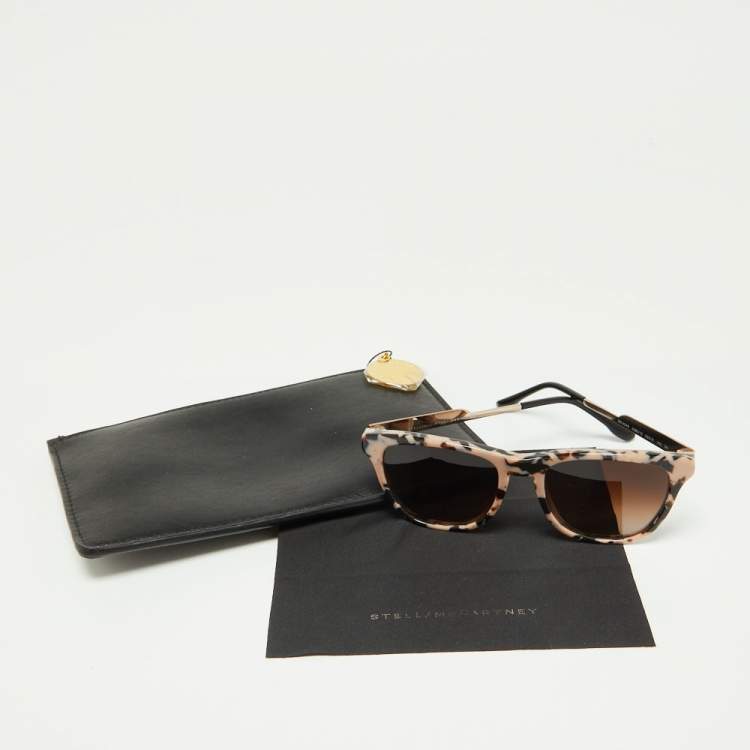 Pre Owned Stella McCartney Pink Havana/Brown Gradient SM4048 Sunglasses