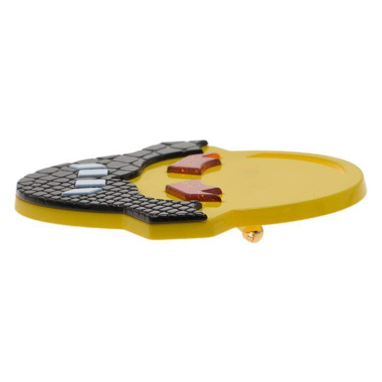 Pre Owned Stella McCartney Yellow Superhero Brooch